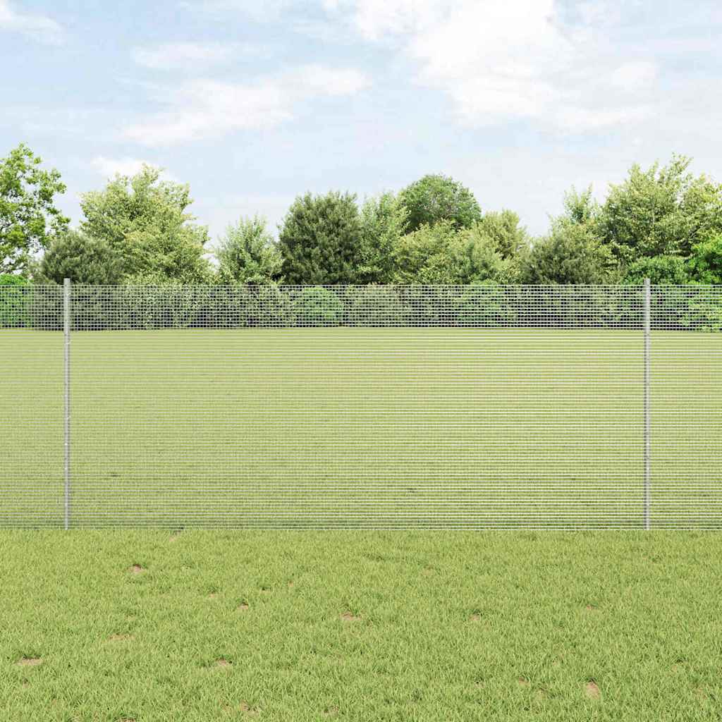Recinzione in rete saldata con palo 10 x 1 m (L x H) - Acciaio zincato