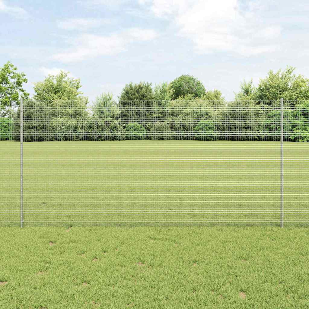 Recinzione in rete saldata con pali 10 x 1,2 m - Acciaio zincato