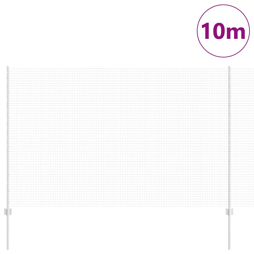 Recinzione in rete saldata con pali 10 x 1,6 m - Acciaio zincato