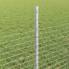 Recinzione in rete saldata zincata 25 x 0,5 m con pali