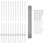 Recinzione in rete saldata zincata 25 x 1 m con pali