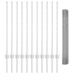 Recinzione in rete saldata zincata 25 x 1 m con pali