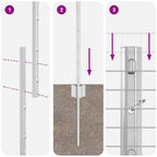 Recinzione in rete saldata zincata 25 x 1 m (L x H)