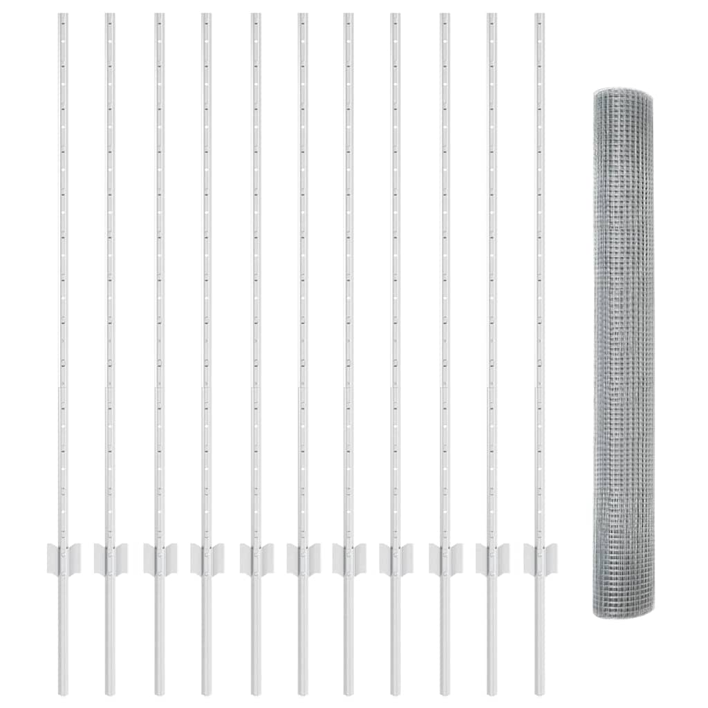 Recinzione in rete saldata con palo 25 x 1,2 m