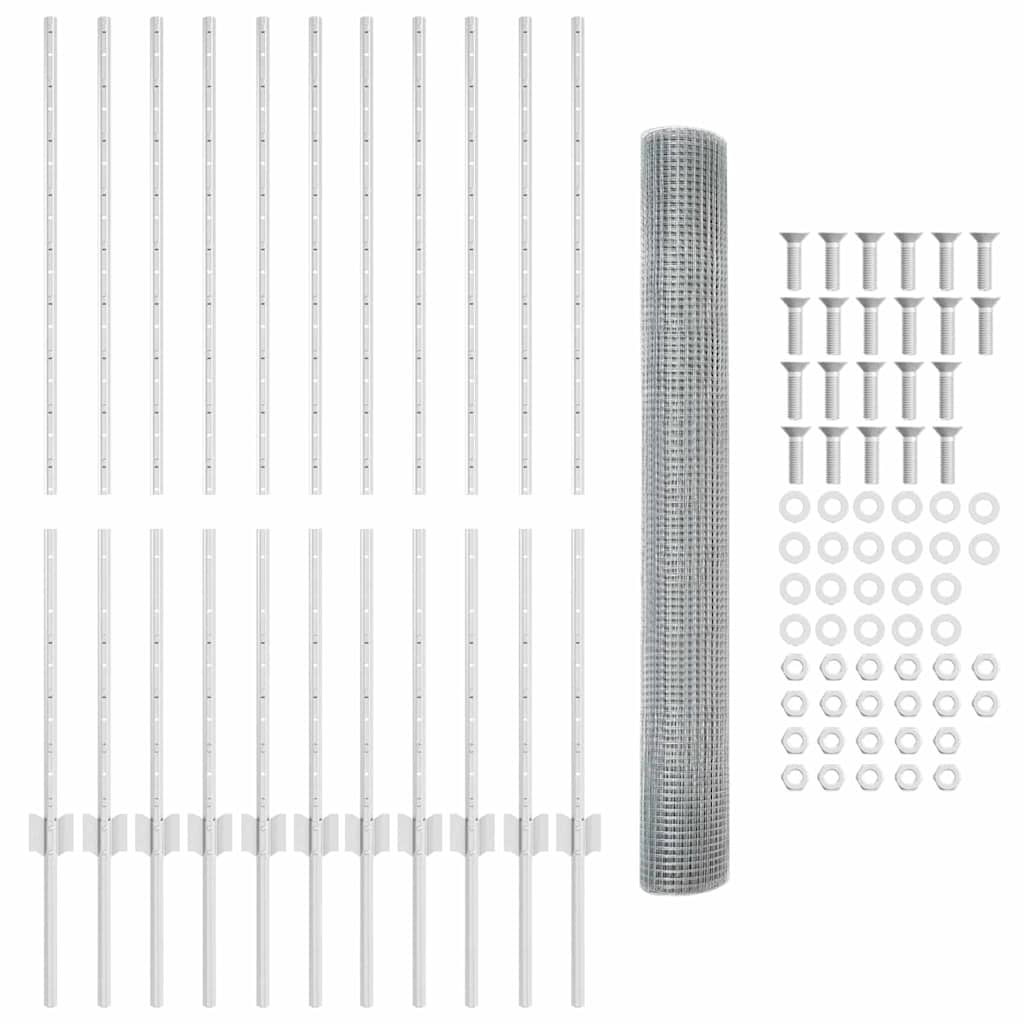 Recinzione in rete saldata con palo 25 x 1,2 m