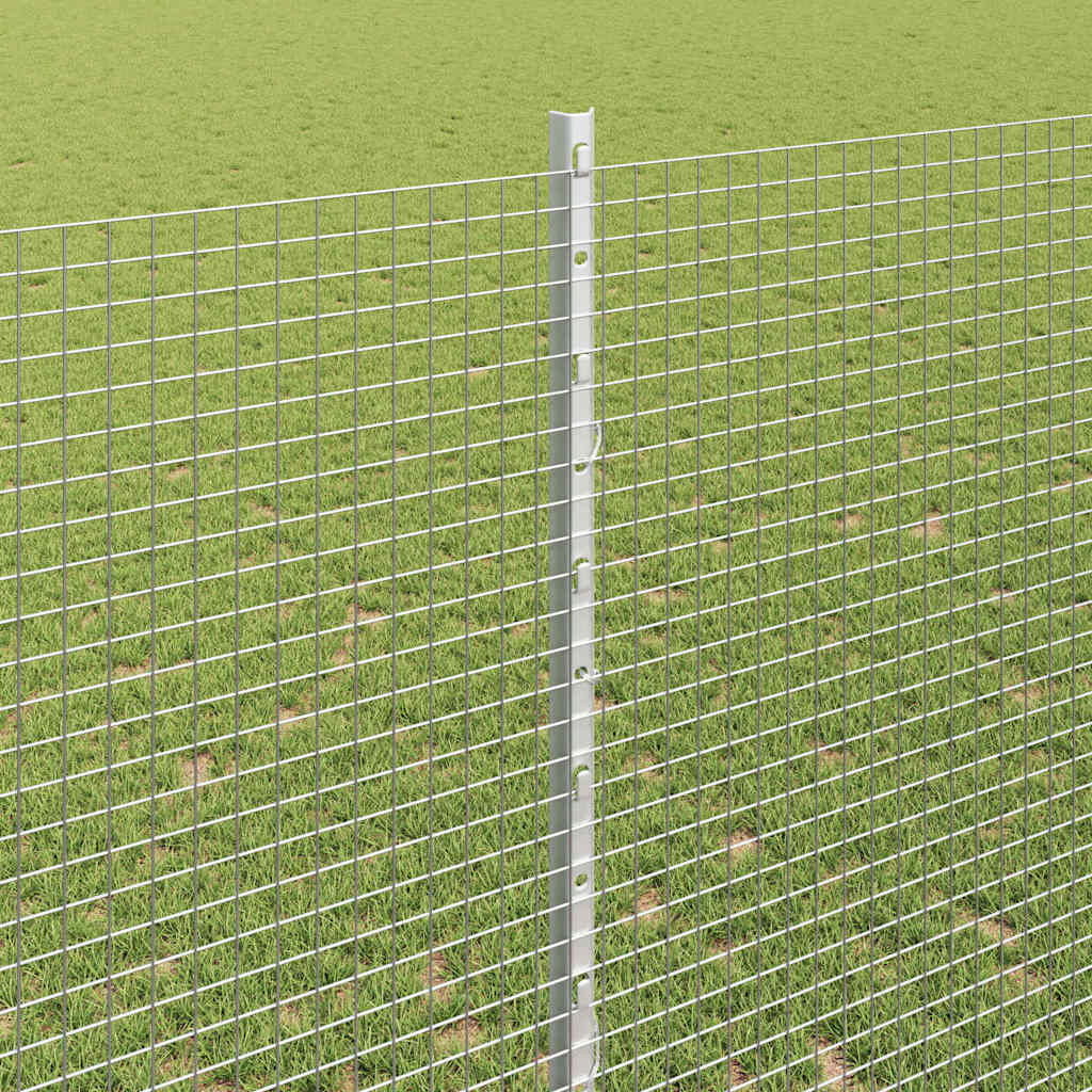 Recinzione in rete saldata zincata 25 x 1,4 m con 44 pali