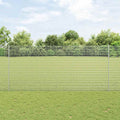 Recinzione in rete saldata zincata 25 x 1,4 m con 44 pali