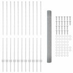 Recinzione in rete saldata zincata 25 x 1,4 m con 44 pali