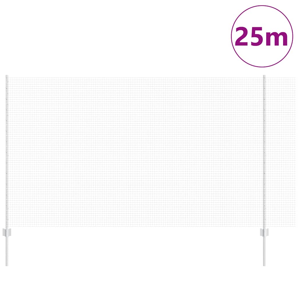 Recinzione in rete saldata con palo 25 x 1,4 m - Acciaio zincato