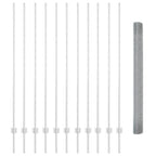 Recinzione in rete saldata con pali 25 x 1,5 m - Acciaio zincato