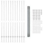 Recinzione in rete saldata con pali 25 x 1,5 m - Acciaio zincato