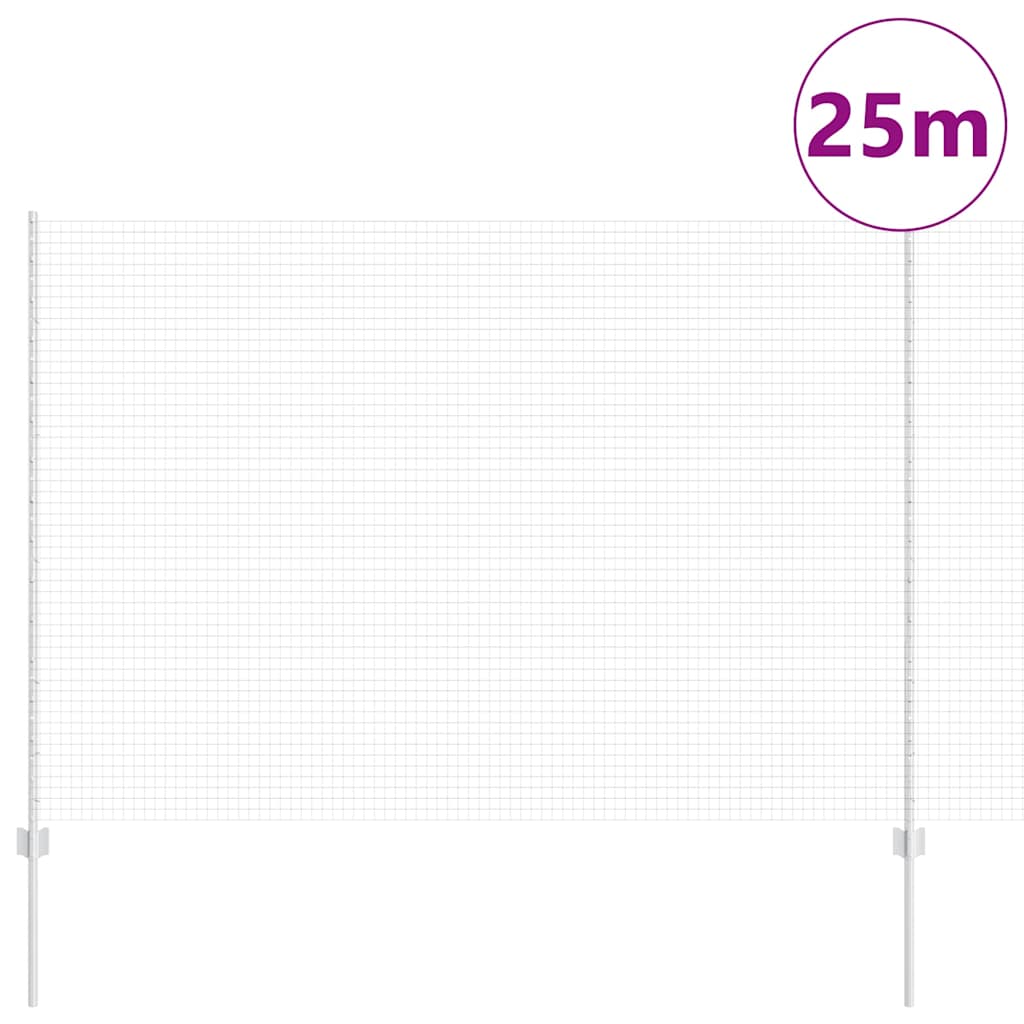 Recinzione in rete saldata con pali 25 x 1,6 m - Acciaio zincato