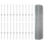 Recinzione in rete saldata con pali 50 x 0,4 m - Acciaio zincato
