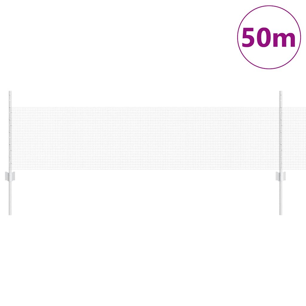 Recinzione in rete saldata zincata con pali 50 x 0,5 m