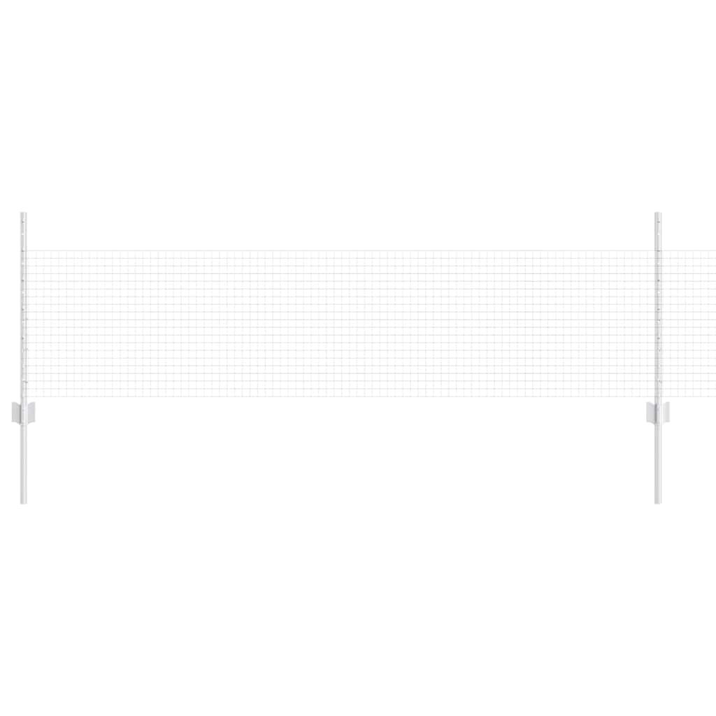 Recinzione in rete saldata zincata 50 x 0,5 m con pali