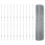 Recinzione in rete saldata con palo 50 x 0,8 m (L x H) - Acciaio zincato