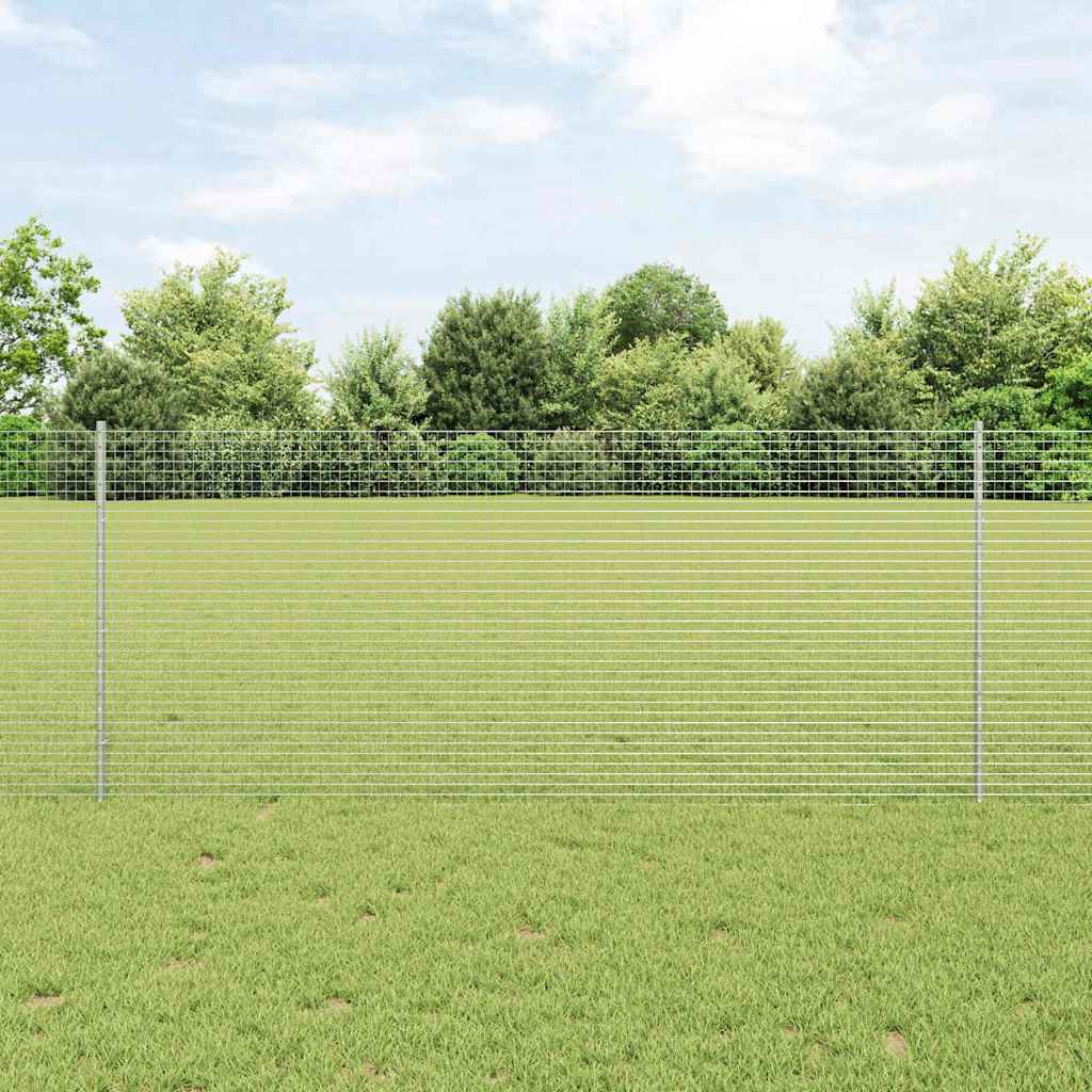 Recinzione in rete saldata zincata 50 x 1 m con pali