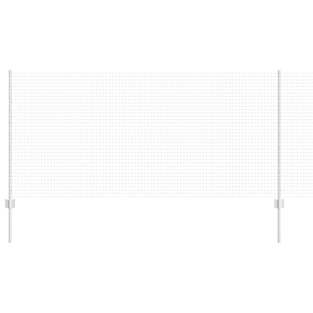 Recinzione in rete saldata zincata 50 x 1 m con pali