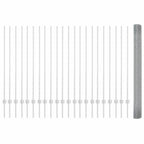 Recinzione in rete saldata zincata 50 x 1,4 m con pali