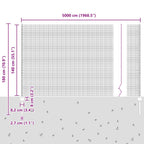 Recinzione in rete saldata zincata 50 x 1,4 m con pali