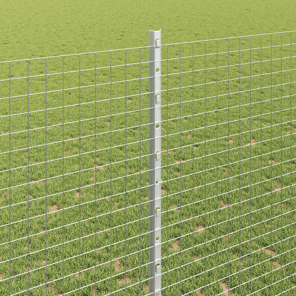 Recinzione in rete saldata zincata 50 x 1,4 m con pali
