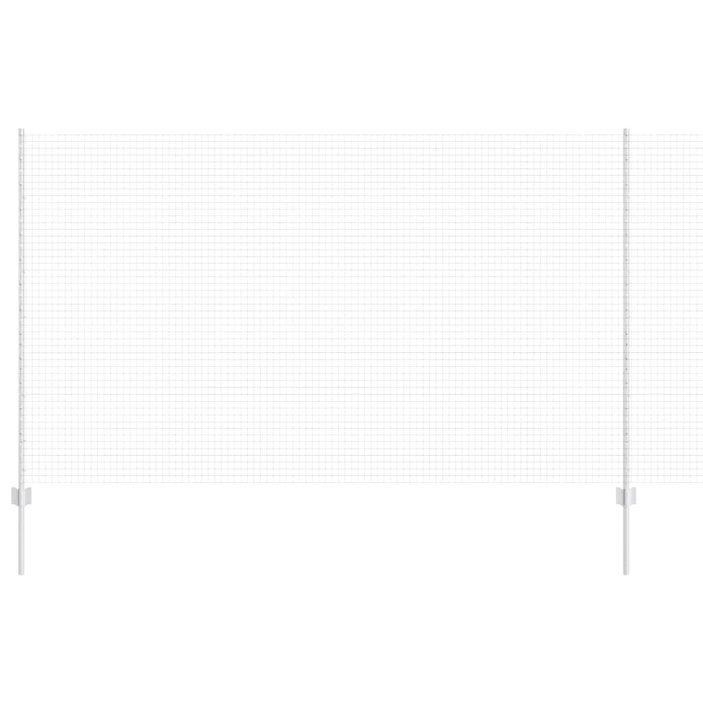 Recinzione in rete saldata zincata 50 x 1,4 m con pali