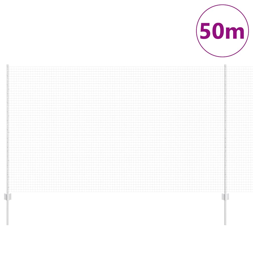 Recinzione in rete saldata zincata 50 x 1,4 m con pali
