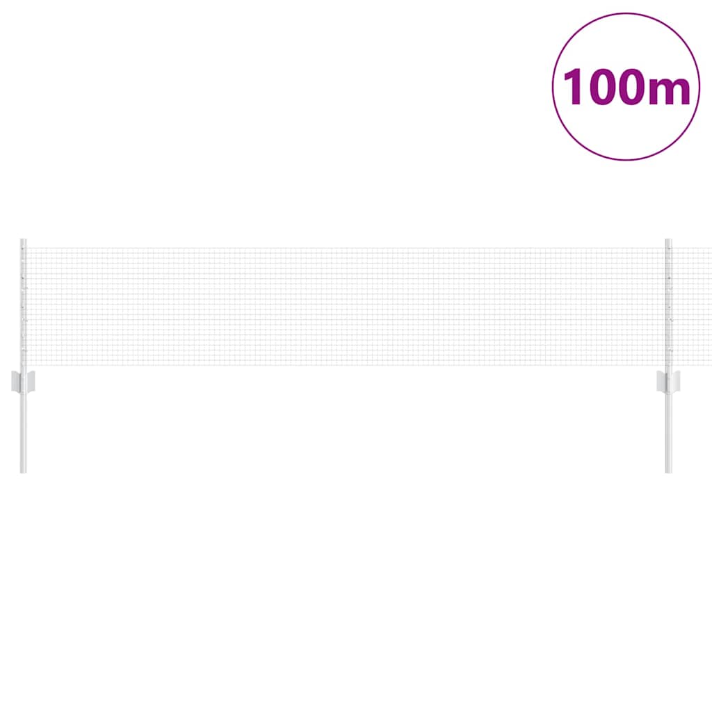 Recinzione in rete saldata con palo 100 x 0,4 m (L x H) - Acciaio zincato