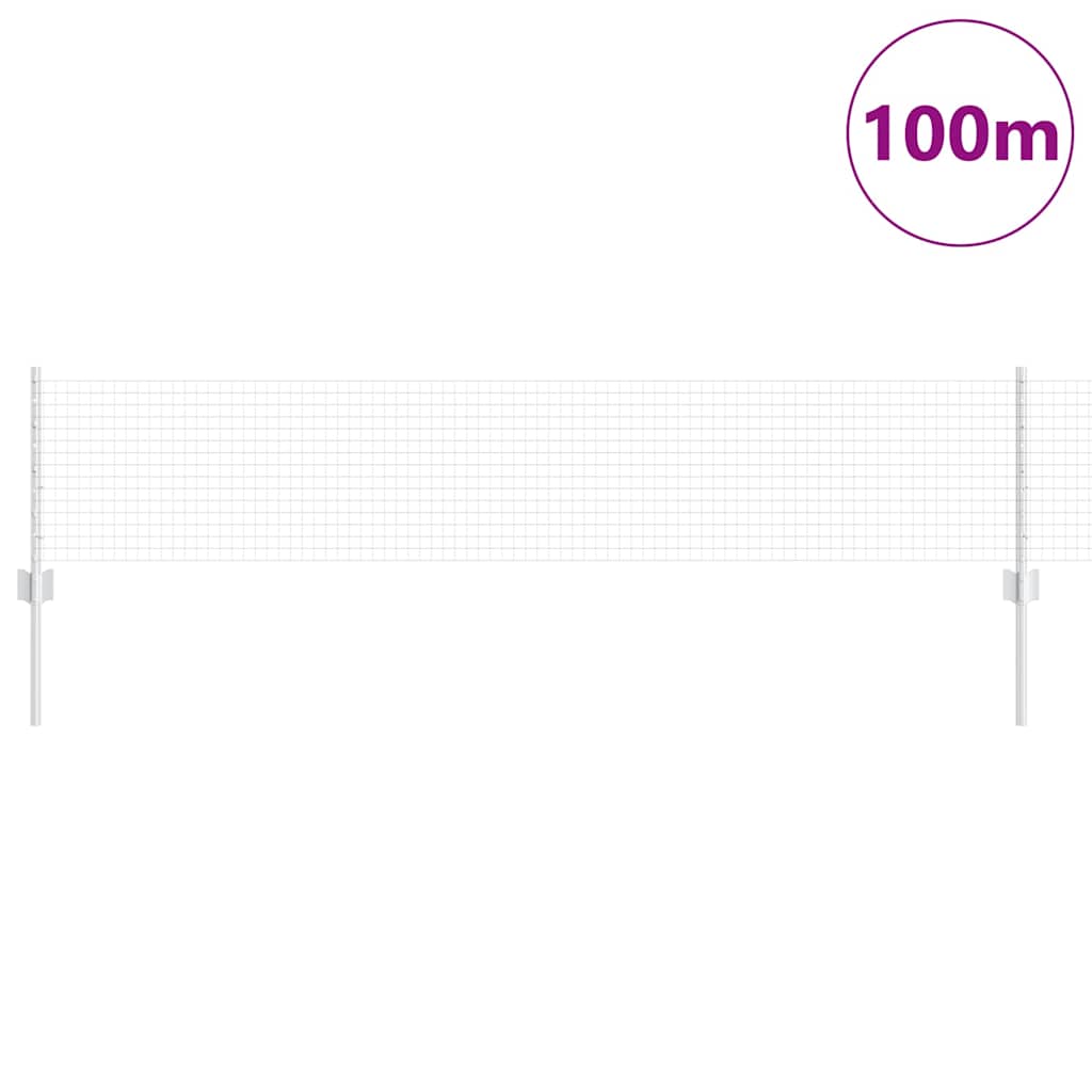 Recinzione in rete saldata con pali 100 x 0,4 m - Acciaio zincato