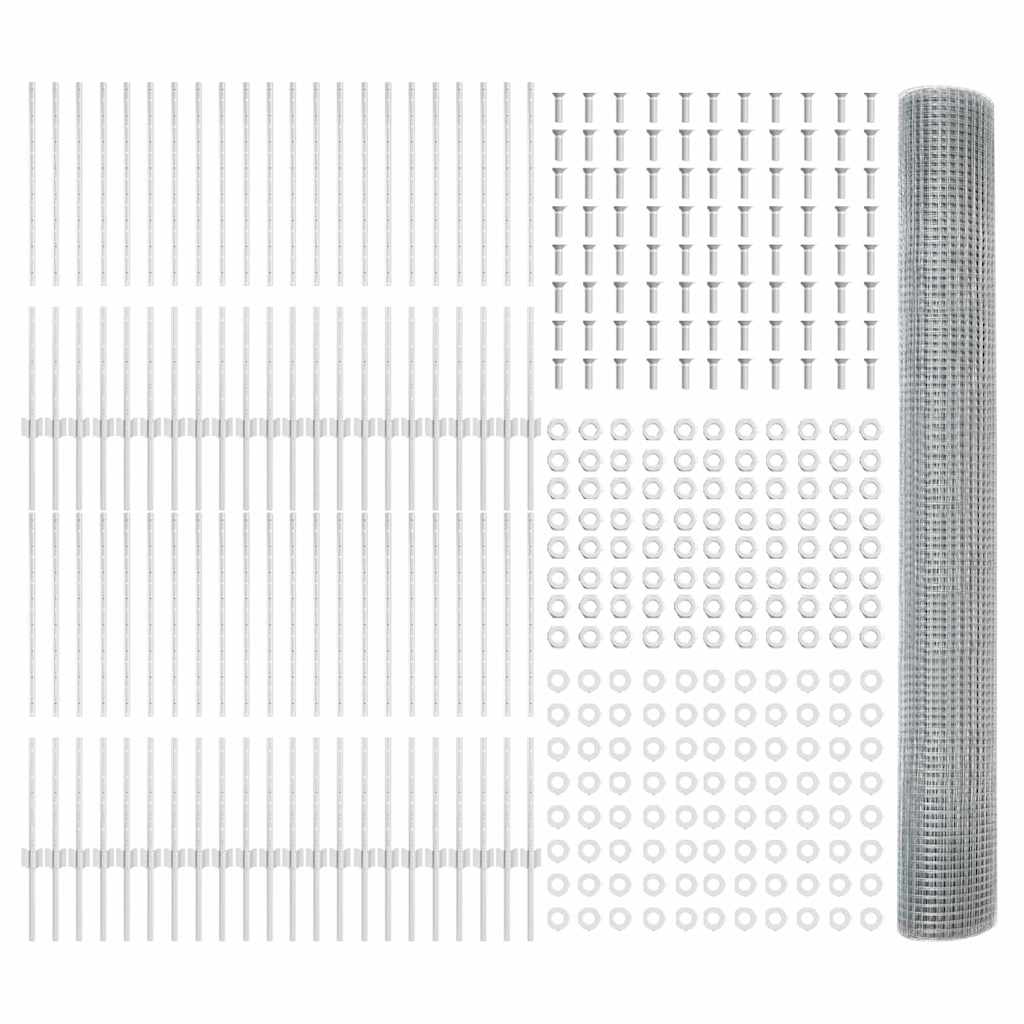 Recinzione in rete saldata zincata 100 x 1 m