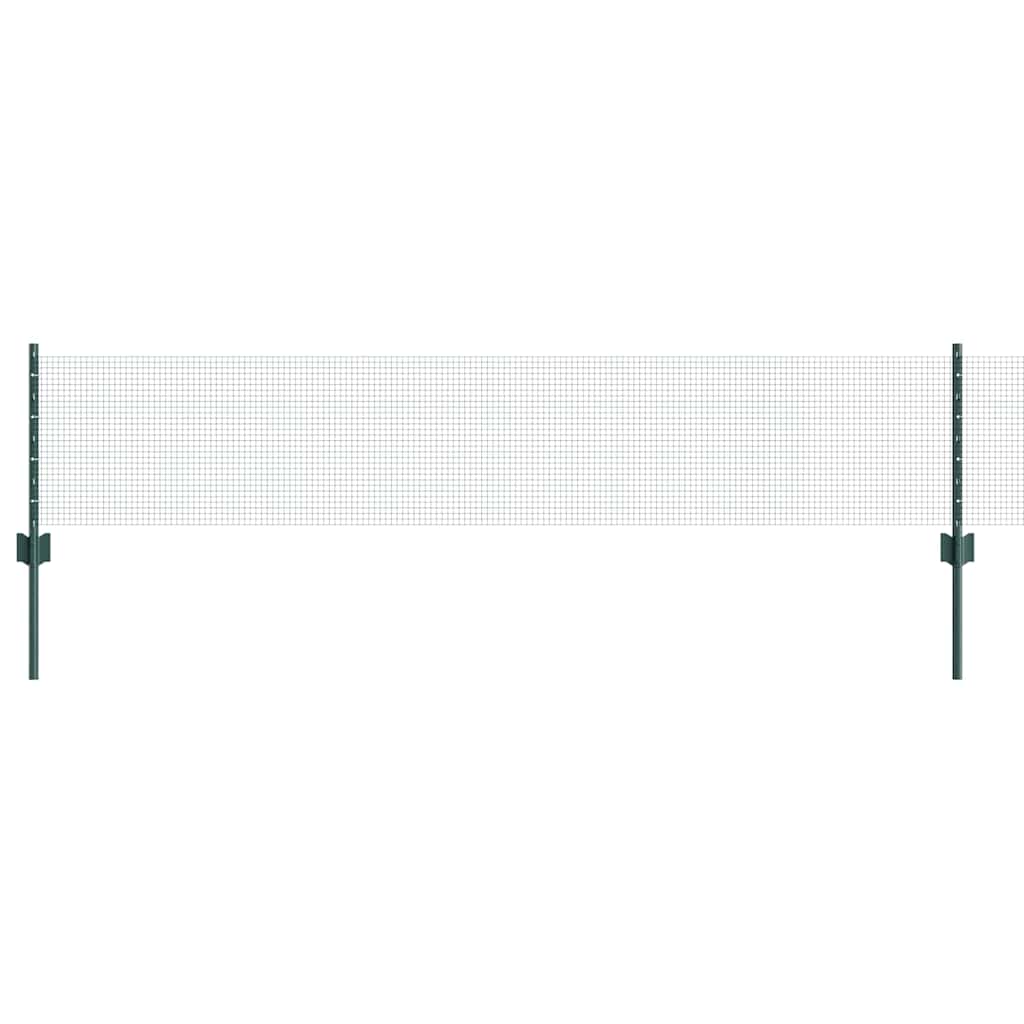 Recinzione in rete saldata con palo 10 x 0,4 m - Acciaio rivestito PVC verde