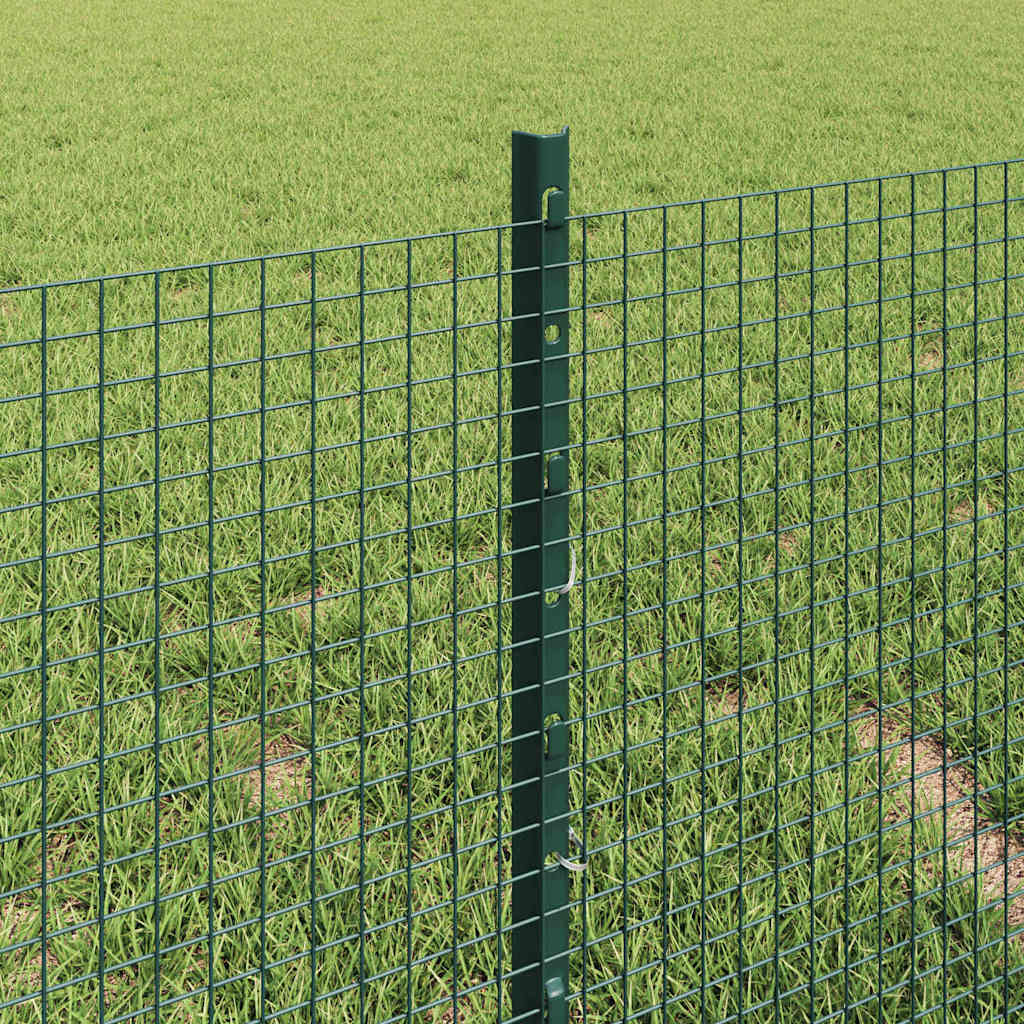 Recinzione in rete saldata con palo 10 x 0,4 m - Acciaio rivestito PVC Verde