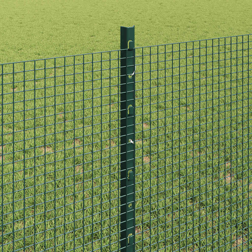 Recinzione in rete saldata con palo 10 x 0,8 m - Acciaio rivestito PVC Verde