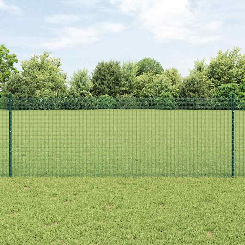 Recinzione in rete saldata con palo 10 x 0,8 m - Acciaio rivestito PVC Verde