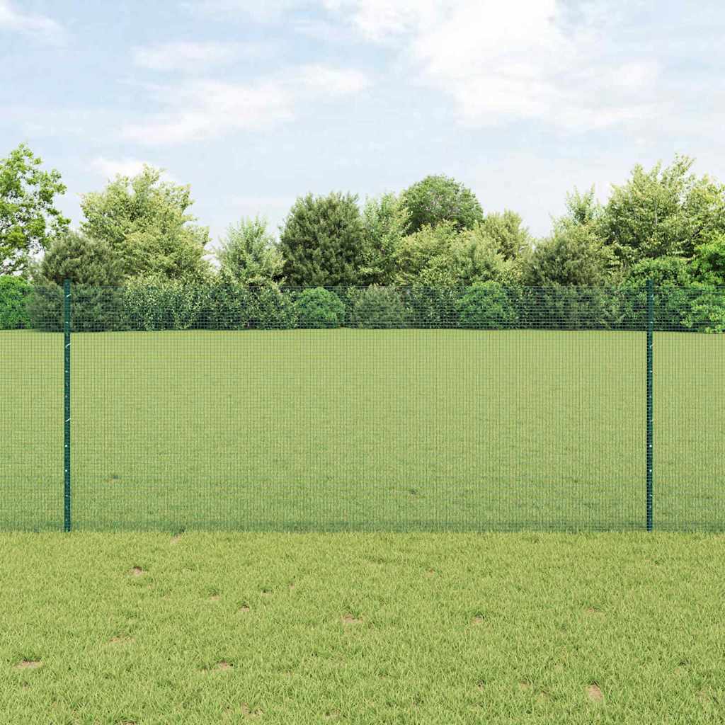 Recinzione in rete saldata 10 x 1 m (L x H) con pali