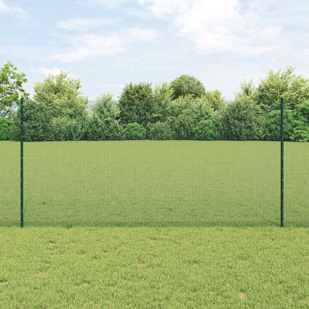 Recinzione in rete saldata con palo 10 x 1,2 m - Acciaio rivestito PVC verde