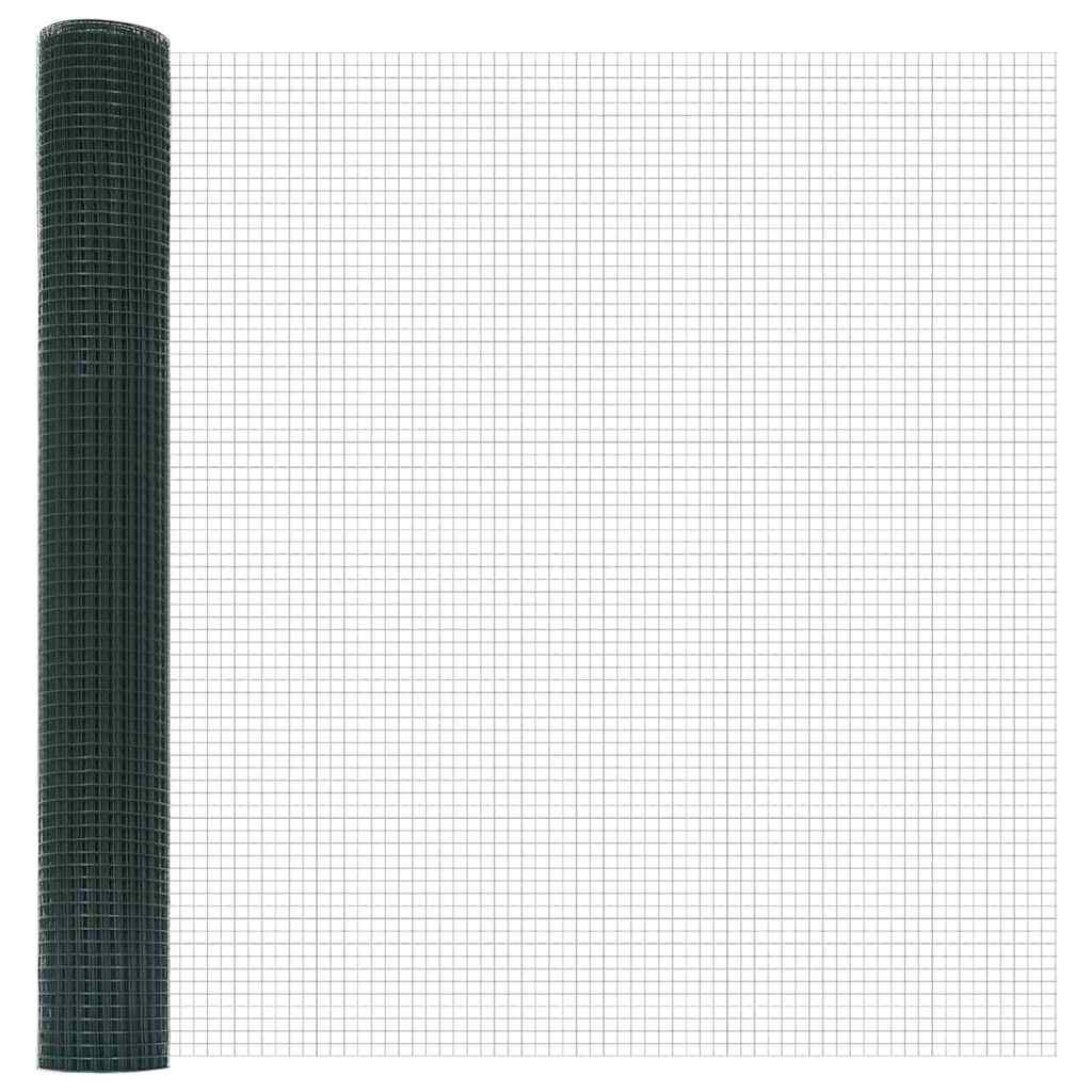 Recinzione in rete saldata con palo 10 x 1,2 m - Acciaio rivestito PVC verde