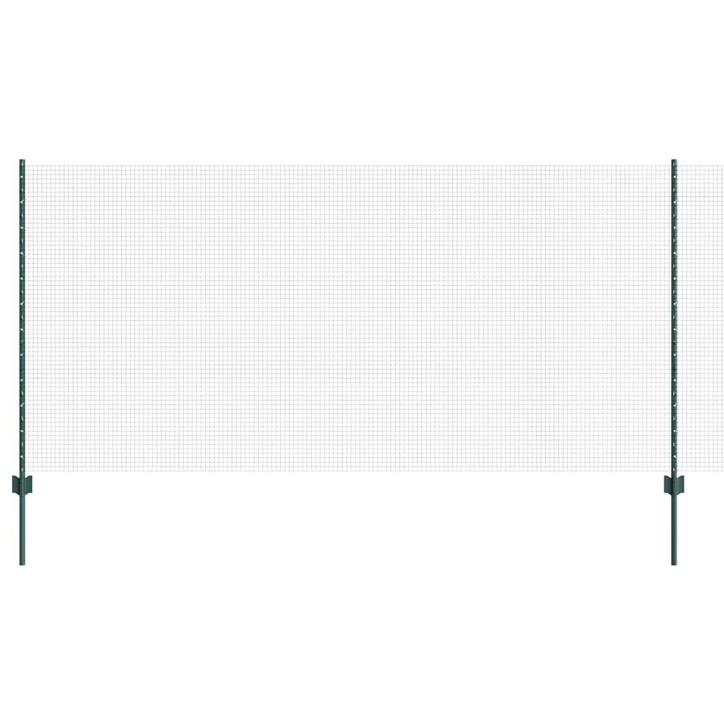 Recinzione in rete saldata con palo 10 x 1,2 m - Acciaio rivestito PVC Verde