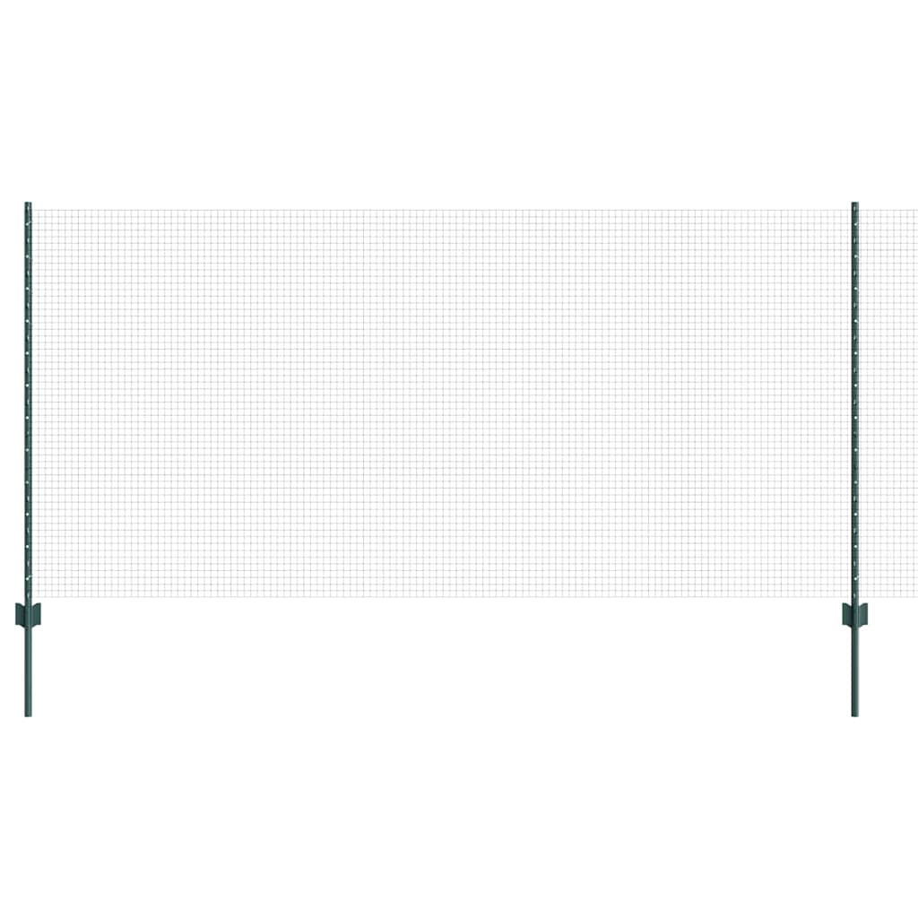 Recinzione in rete saldata con palo 10 x 1,2 m - Acciaio rivestito PVC verde