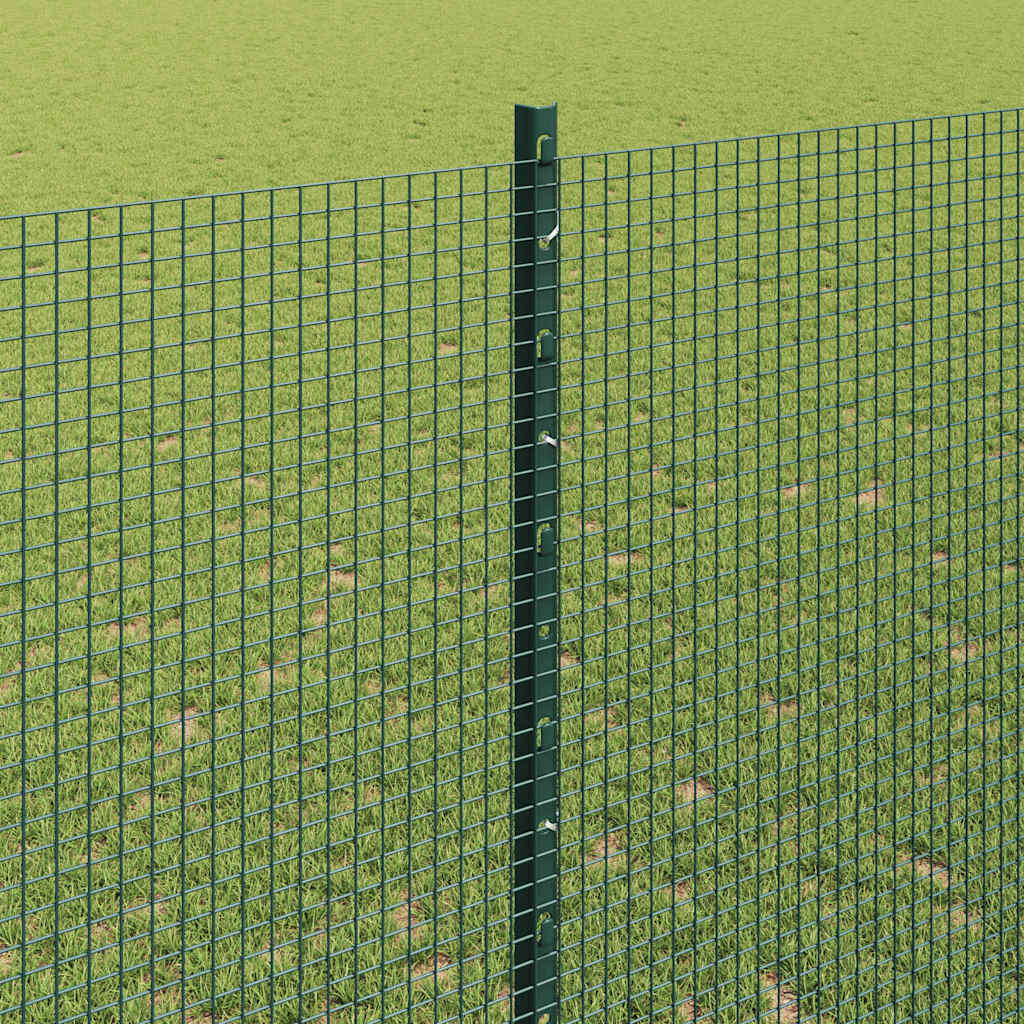 Recinzione in rete saldata con palo 10 x 1,4 m - Acciaio rivestito PVC verde