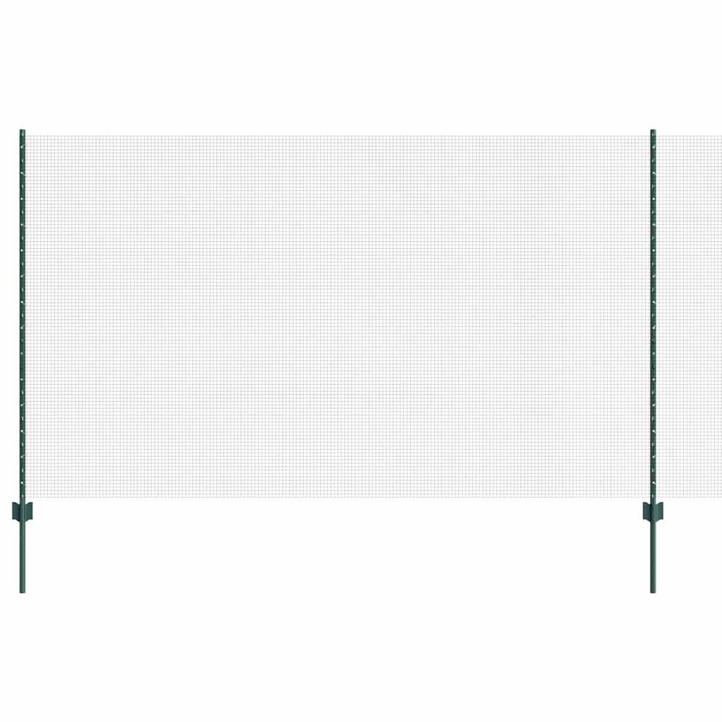 Recinzione in rete saldata con palo 10 x 1,4 m - Acciaio rivestito PVC verde