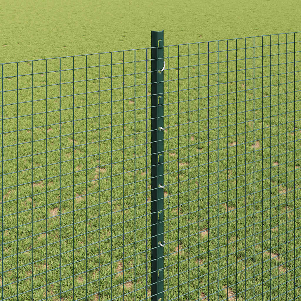 Recinzione in rete saldata con palo 10 x 1,4 m - Acciaio rivestito PVC verde