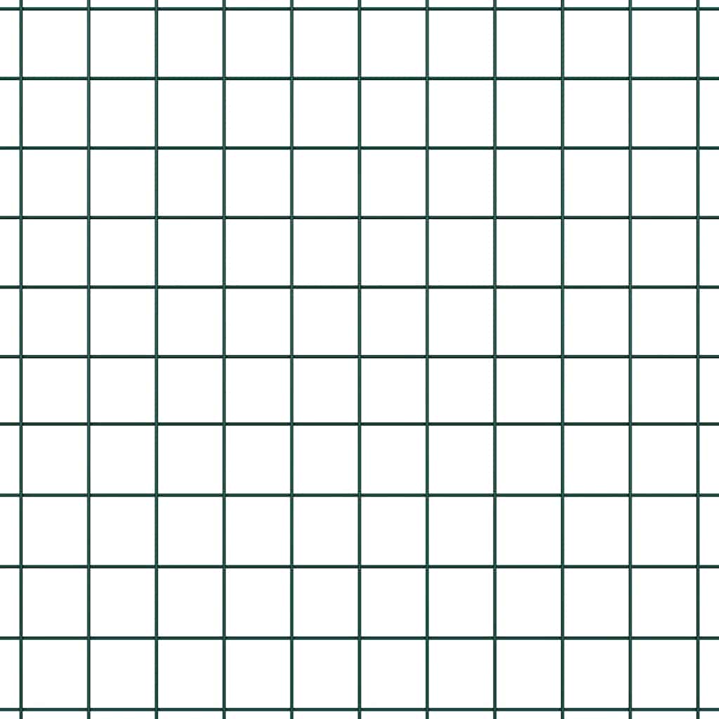 Recinzione in rete saldata con palo 10 x 1,4 m - Acciaio rivestito PVC verde