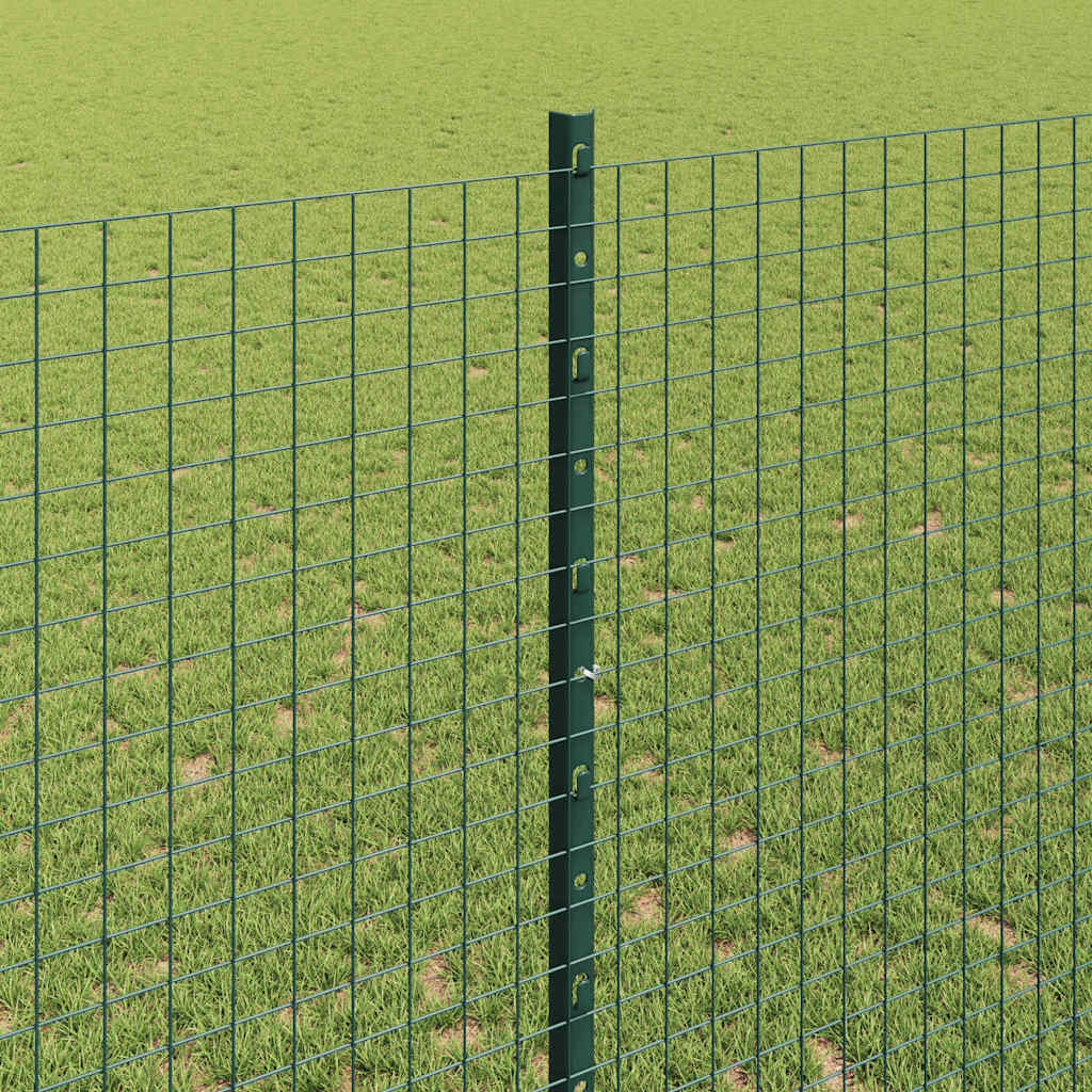 Recinzione in rete saldata con palo 10 x 1,4 m - Acciaio rivestito PVC verde