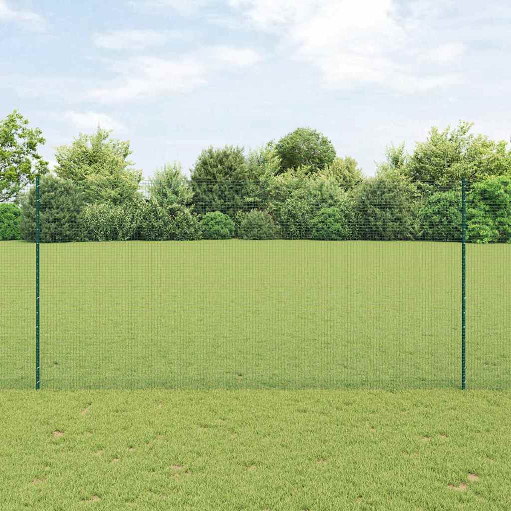 Recinzione in rete saldata con pali 10 x 1,5 m - Acciaio zincato