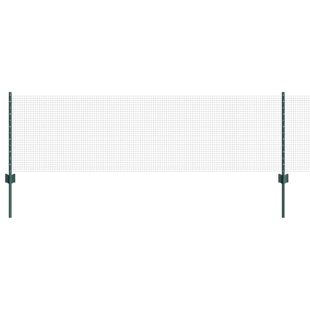 Recinzione in rete saldata con palo 25 x 0,6 m - Acciaio rivestito PVC verde