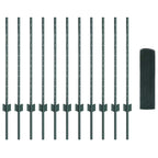 Recinzione in rete saldata con pali 25 x 0,8 m - Acciaio rivestito PVC verde