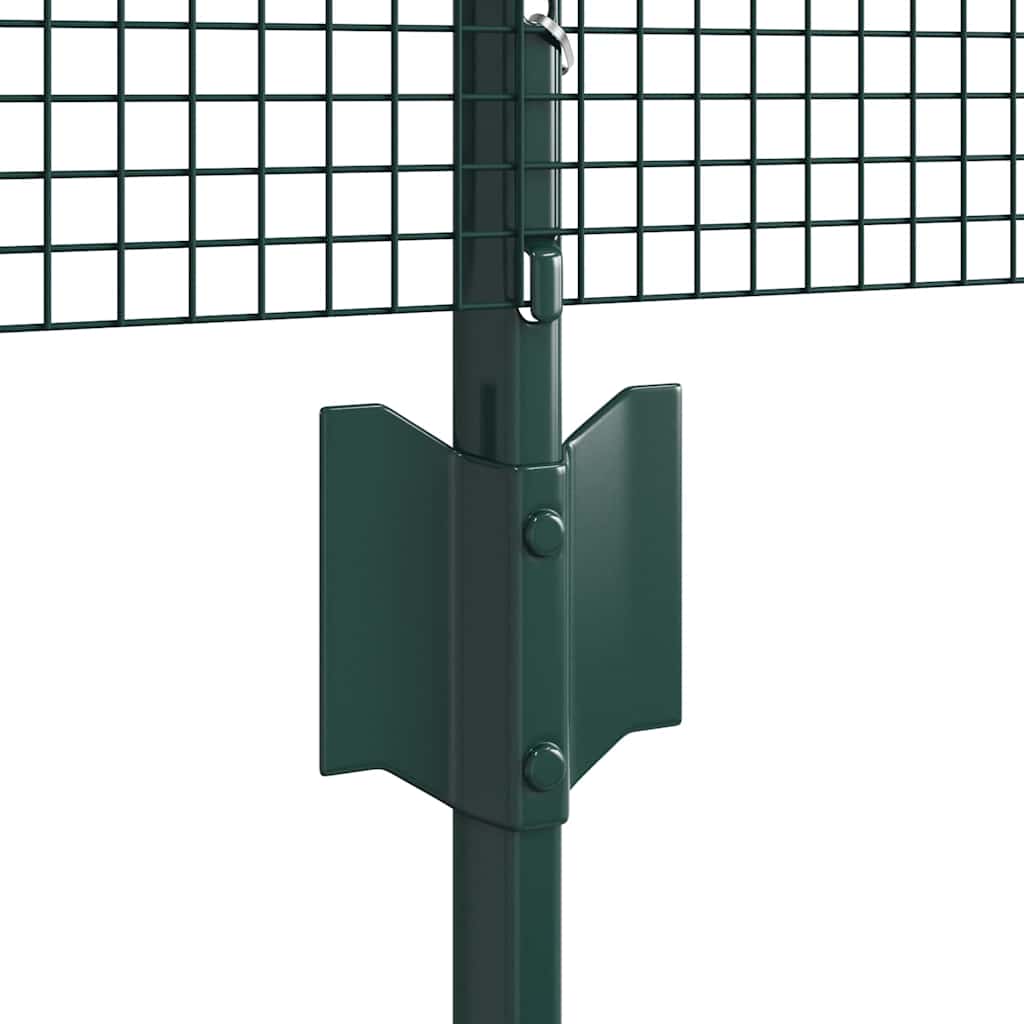 Recinzione in rete saldata con pali 25 x 0,8 m - Acciaio rivestito PVC verde