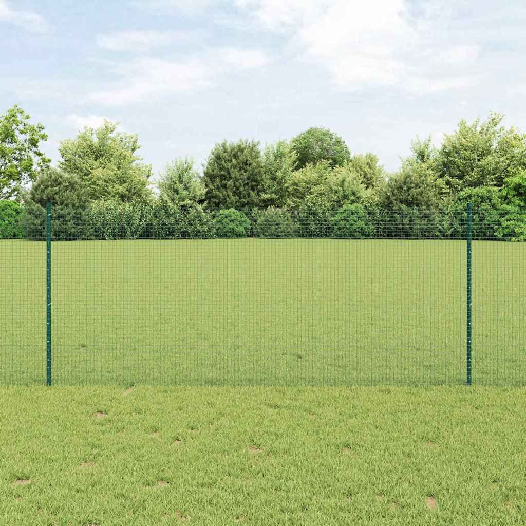 Recinzione in rete saldata zincata 25 x 1 m con pali