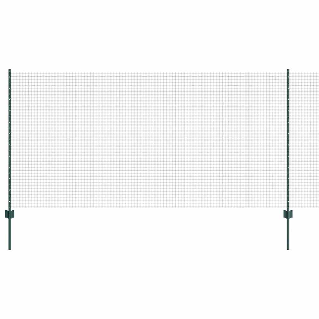Recinzione in rete saldata con pali 25 x 1,2 m - Acciaio rivestito PVC verde
